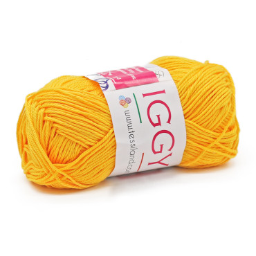 Iggy puro cotone mercerizzato n3 gomitolo 50g Senape