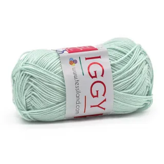 Iggy pur coton mercerisé n 3 pelote 50g Verde acqua
