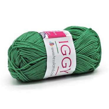 Iggy puro cotone mercerizzato n3 gomitolo 50g Verde