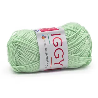 Iggy pur coton mercerisé n 3 pelote 50g Verde mela