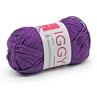 Iggy pur coton mercerisé n 3 pelote 50g Viola