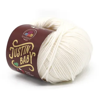 Justin Baby extrafine merino wool ball 50g White