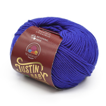 Justin Baby lana merino extrafine gomitolo 50g Bluette
