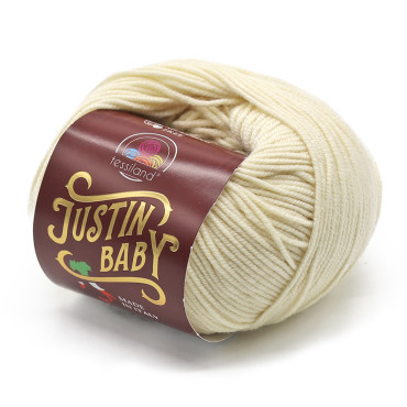 Justin Baby lana merino extrafine gomitolo 50g Crema