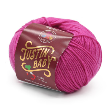 Justin Baby lana merino extrafine gomitolo 50g Fucsia