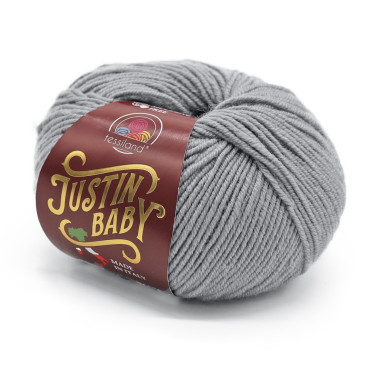 Justin Baby lana merino extrafine gomitolo 50g Grigio