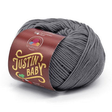 Justin Baby lana merino extrafine gomitolo 50g Grigio scuro