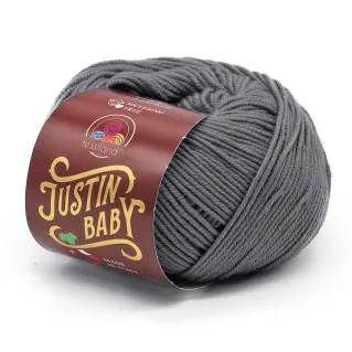 Justin Baby lana merino extrafine ovillo 50g Grigio scuro