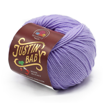Justin Baby lana merino extrafine gomitolo 50g Lavanda