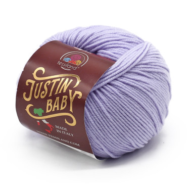 Justin Baby lana merino extrafine gomitolo 50g Lilla