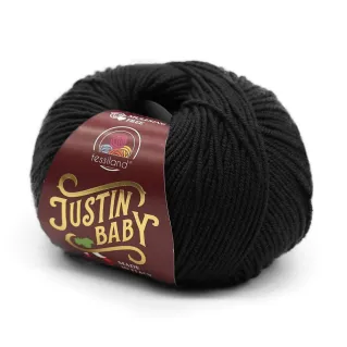 Justin Baby extrafine merino wool ball 50g Black