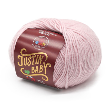 Justin Baby lana merino extrafine gomitolo 50g Rosa baby