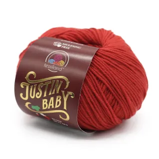 Justin Baby extrafine merino wool ball 50g Red