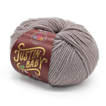 Justin Baby lana merino extrafine gomitolo 50g Tortora