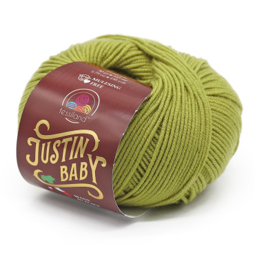Justin Baby lana merino extrafine gomitolo 50g Verde pistacchio