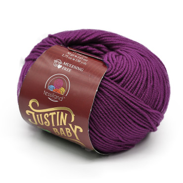 Justin Baby lana merino extrafine gomitolo 50g Vino