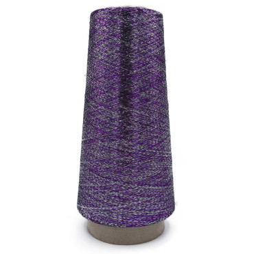 Lurex da inserto in rocca 100g Viola argento