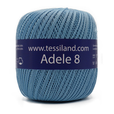 Adele filo di Scozia n8 gomitolo 100g Azzurro