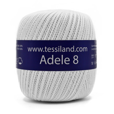 Adele Fil d’Écosse n8 pelote 100g Bianco