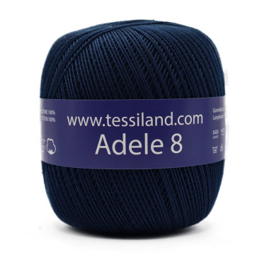 Adele Cotton Lisle n8 100g ball Blu notte