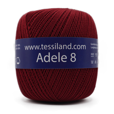 Adele filo di Scozia n8 gomitolo 100g Bordeaux