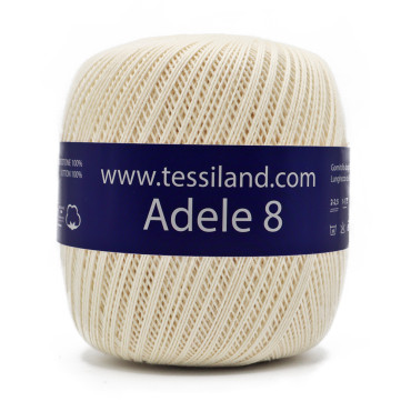 Adele Fil d’Écosse n8 pelote 100g Ecrù