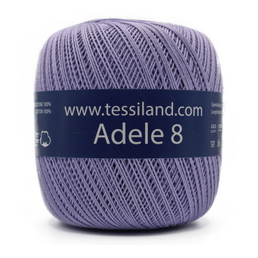 Adele Cotton Lisle n8 100g ball Lilla