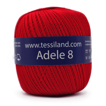 Adele Fil d’Écosse n8 pelote 100g Rosso