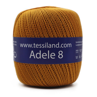 Adele Cotton Lisle n8 100g ball Senape