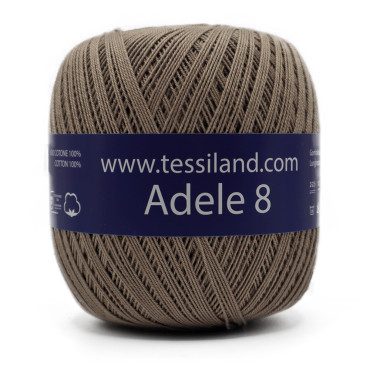 Adele filo di Scozia n8 gomitolo 100g Tortora