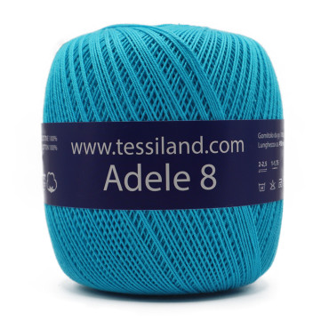 Adele filo di Scozia n8 gomitolo 100g Turchese