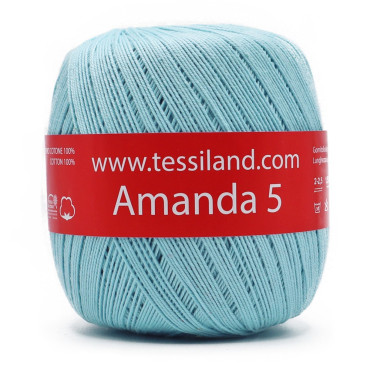 Amanda Cotton lisle n5 100g ball Celeste