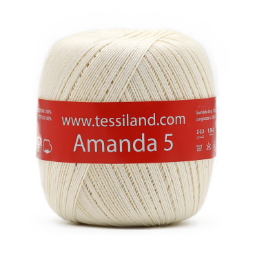 Amanda Fil d’Écosse n5 pelote 100g Ecrù