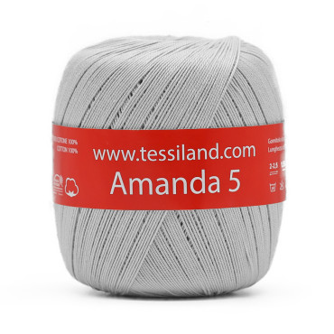 Amanda Fil d’Écosse n5 pelote 100g Grigio perla