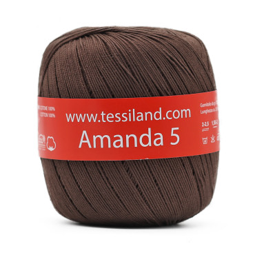 Amanda filo di Scozia n5 gomitolo 100g Marrone