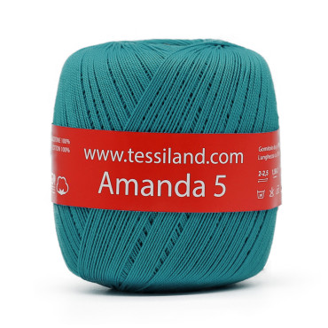 Amanda Cotton lisle n5 100g ball Petrolio