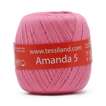 Amanda Cotton lisle n5 100g ball Rosa scuro