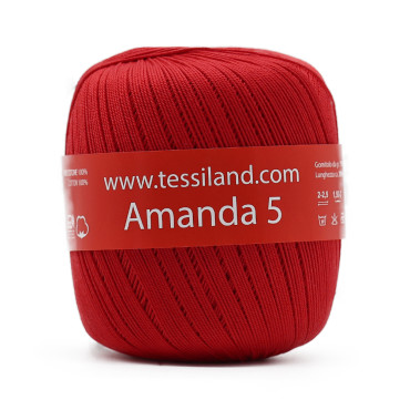 Amanda Cotton lisle n5 100g ball Rosso
