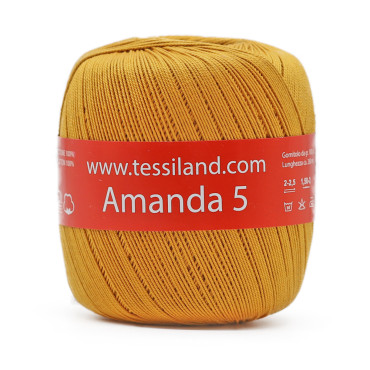 Amanda Cotton lisle n5 100g ball Senape