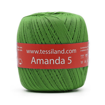 Amanda Cotton lisle n5 100g ball Verde