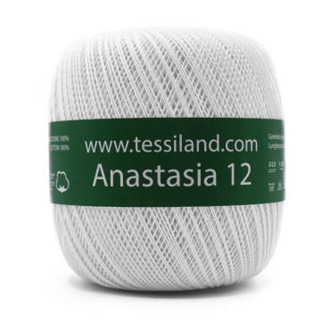 Anastasia filo di Scozia n12 gomitolo 100g Bianco