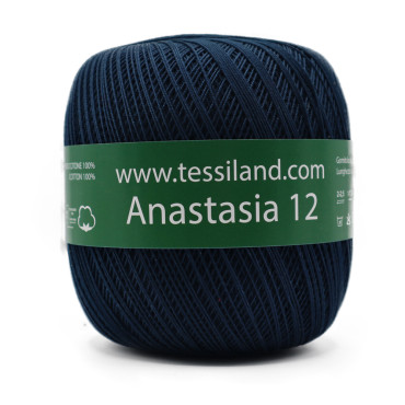 Anastasia filo di Scozia n12 gomitolo 100g Blu