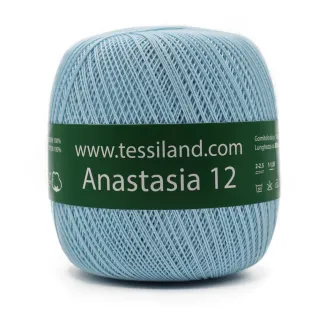 Anastasia hilo de Escocia n12 ovillo 100g Celeste
