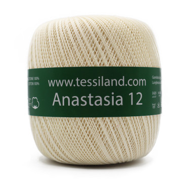 Anastasia filo di Scozia n12 gomitolo 100g Ecrù