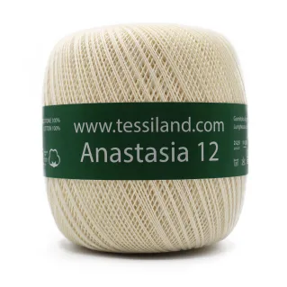 Anastasia hilo de Escocia n12 ovillo 100g Ecrù