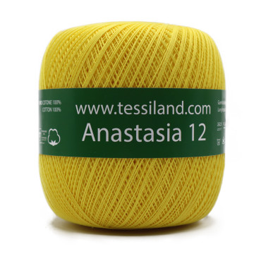 Anastasia filo di Scozia n12 gomitolo 100g Giallo