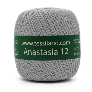 Anastasia hilo de Escocia n12 ovillo 100g Grigio perla