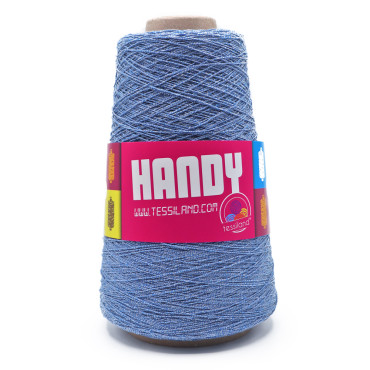Handy Cotton and Lurex N8 Cone 200g Bluette blu