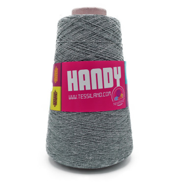 Handy cotone e lurex n8 rocca 200g Ghiaia argento