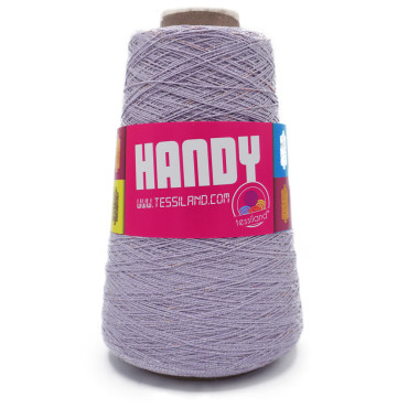 Handy Algodón y Lurex N8 en cono 200g Lilla rame